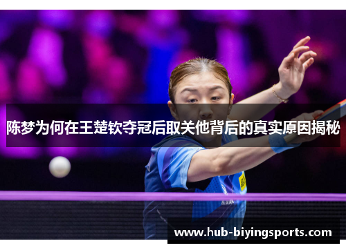 陈梦为何在王楚钦夺冠后取关他背后的真实原因揭秘 陈梦为何在王楚钦夺冠后取关他背后的真实原因揭秘